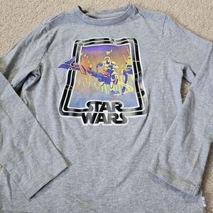Gap × Star Wars Gray Kids Long Sleeve Shirt Youth Size Medium